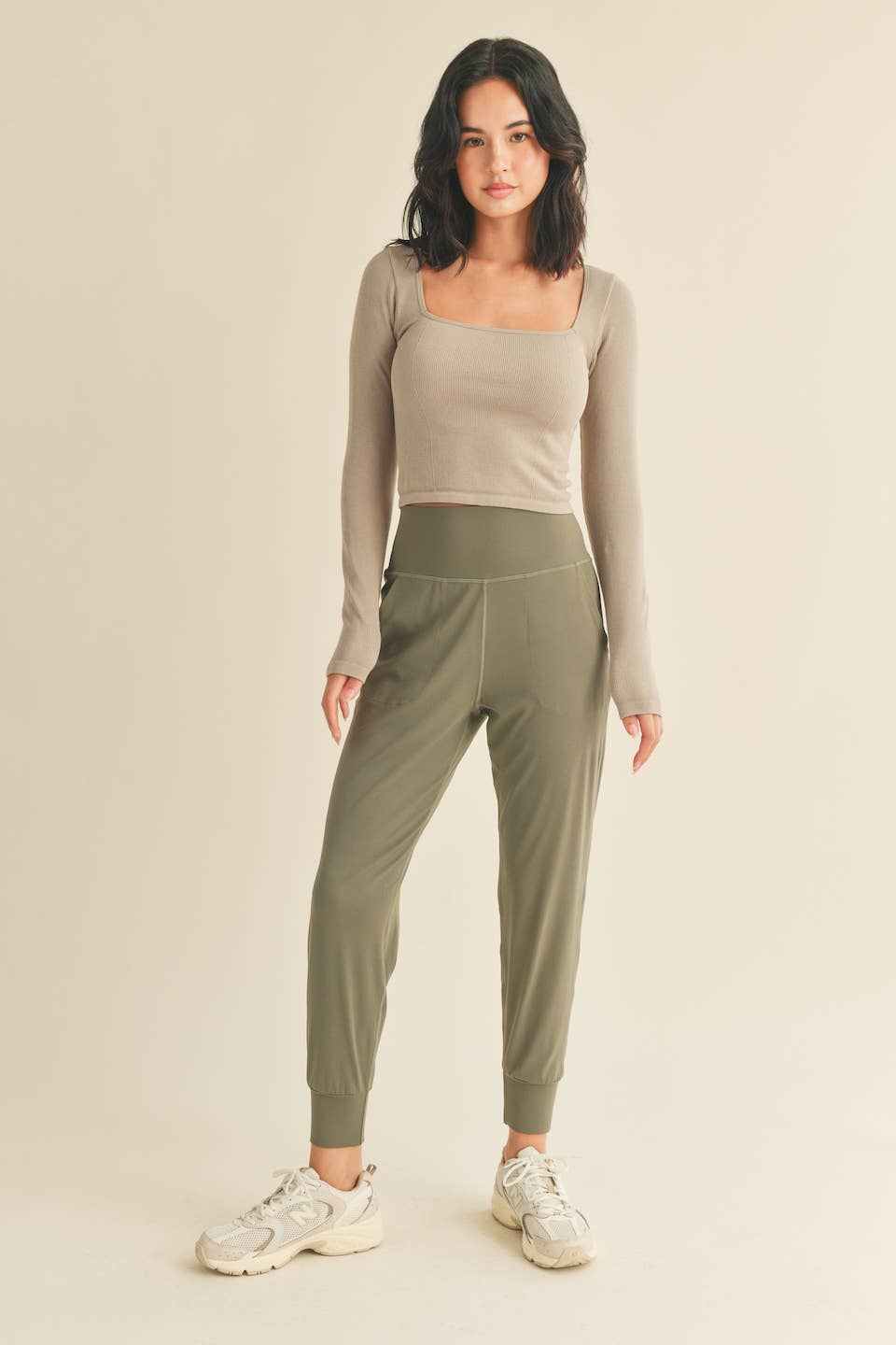 Olive Soft Touch Relaxed Jogger