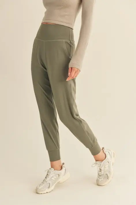 Olive Soft Touch Relaxed Jogger