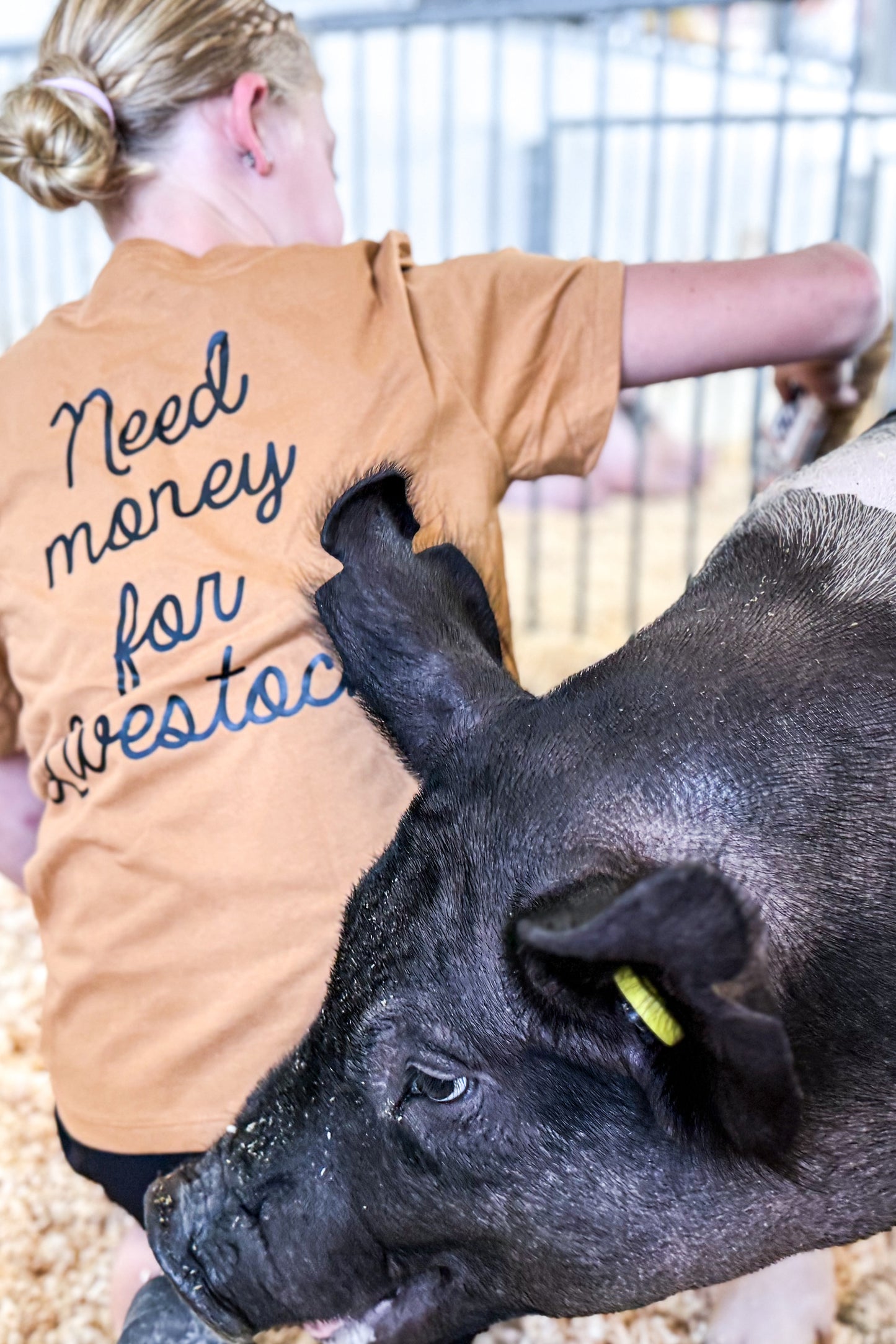 "Need Money" Logo Livestock Tee