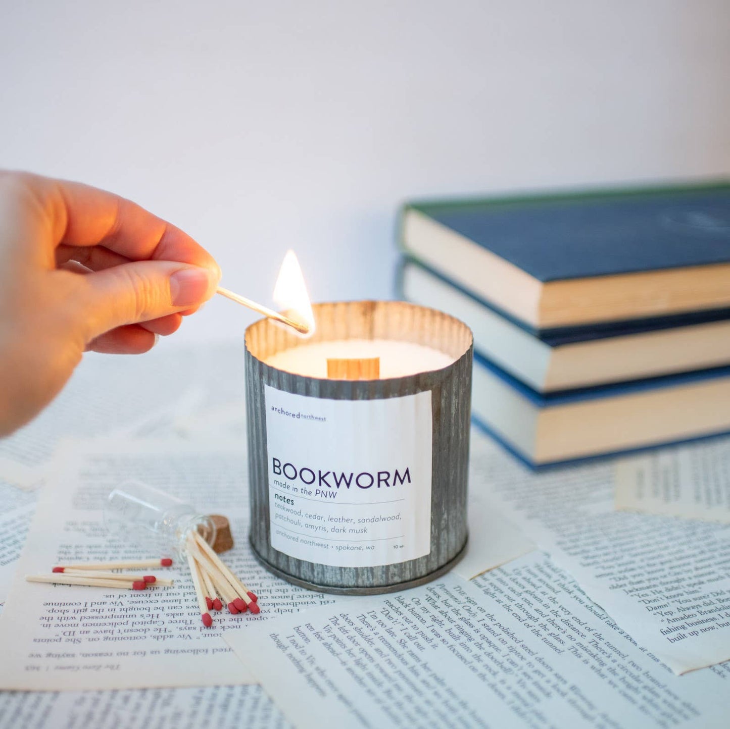 Fraser Fir Wood Wick Rustic Farmhouse Soy Candle: 10oz