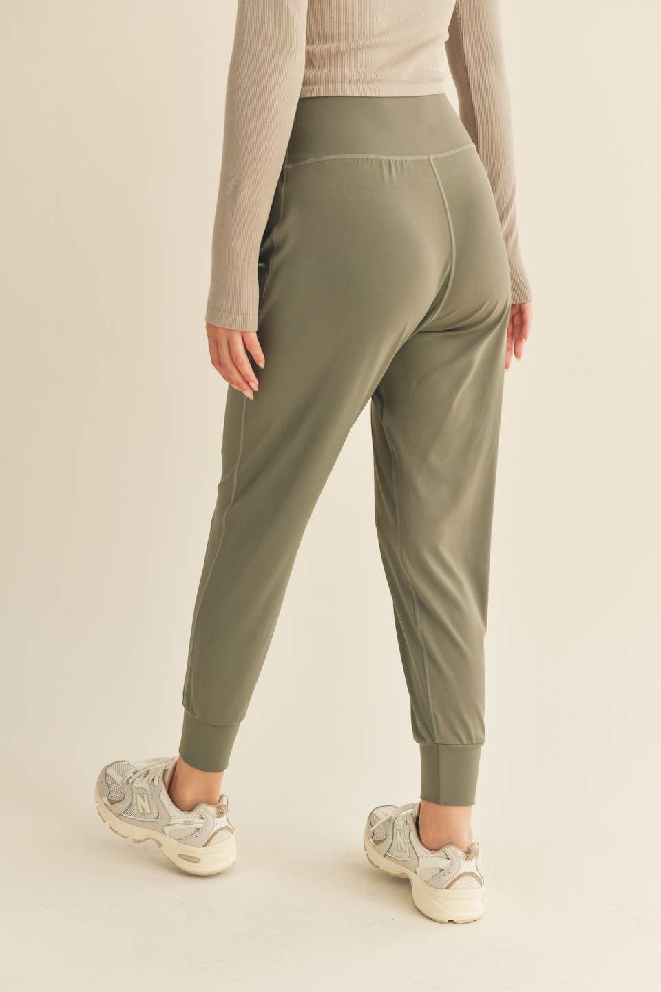 Olive Soft Touch Relaxed Jogger