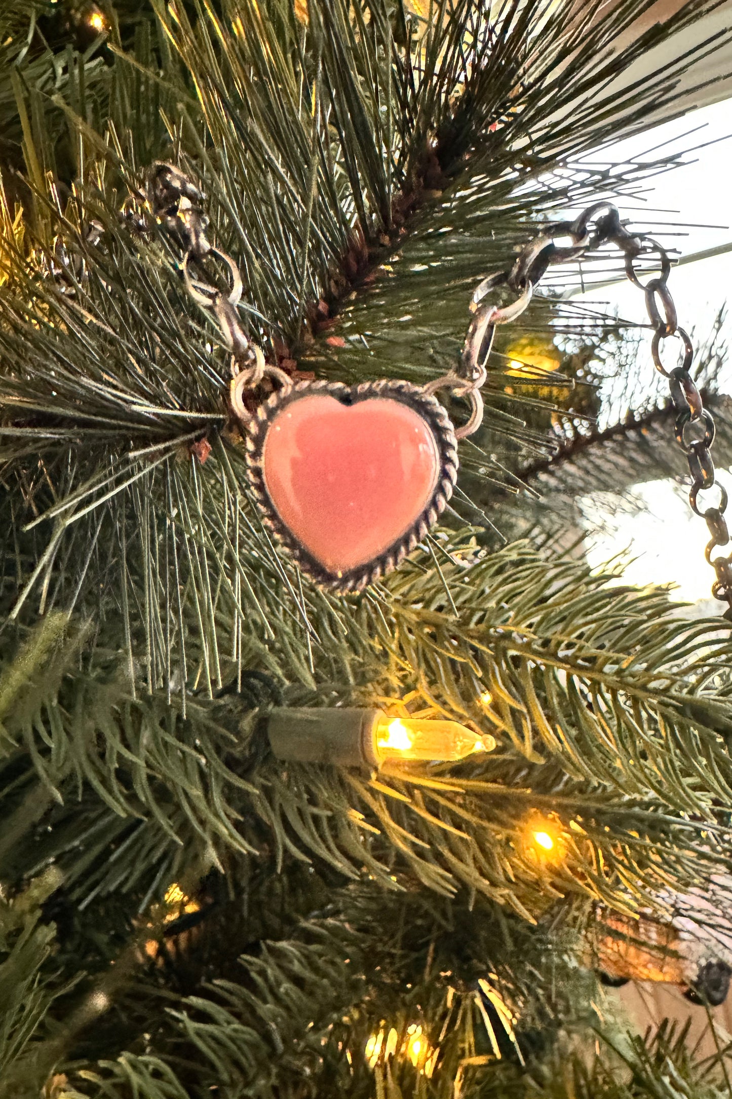 Pink Conch Heart Necklace