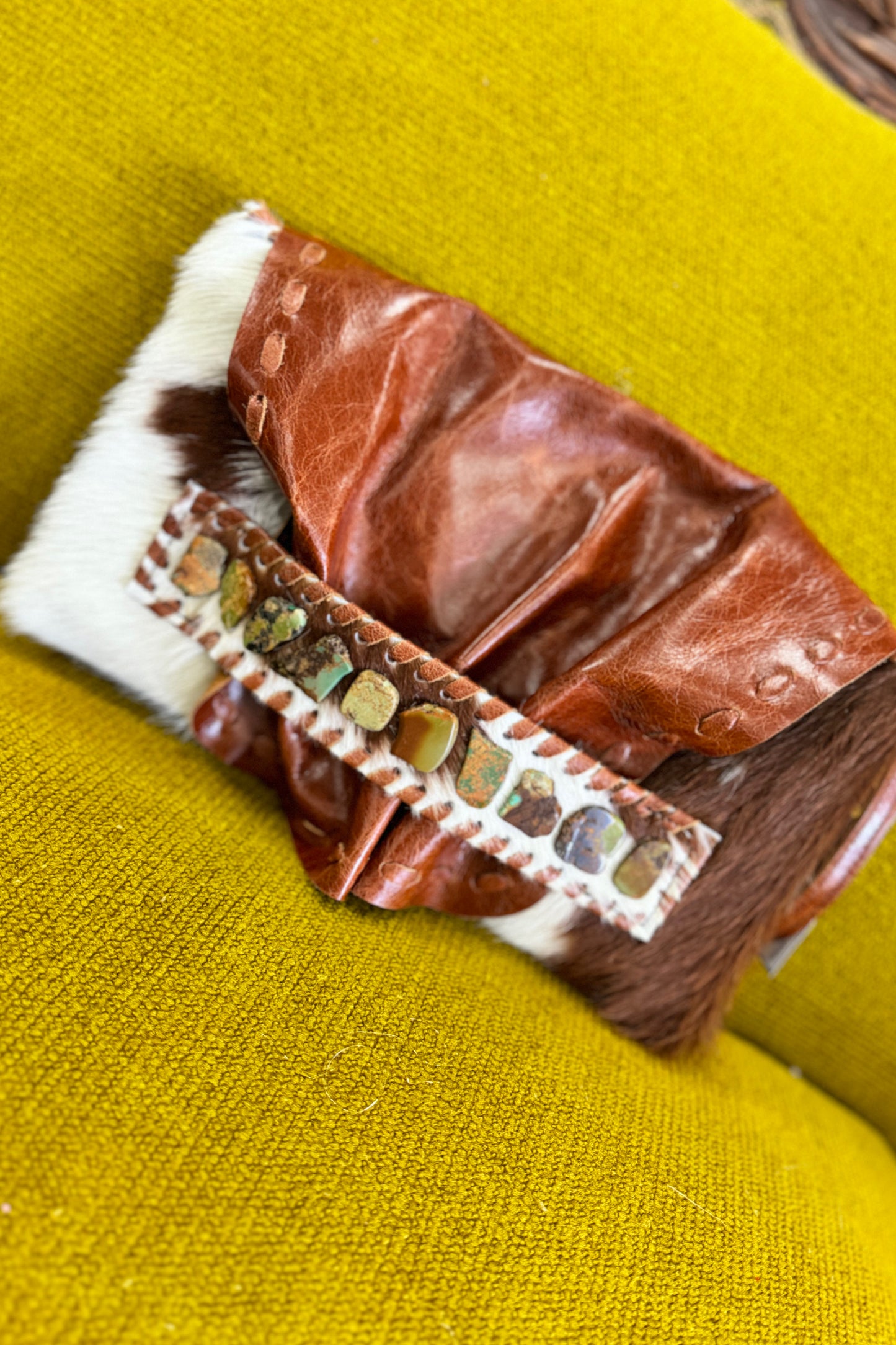 KurtMen Large Hand Clutch with Raw Edge