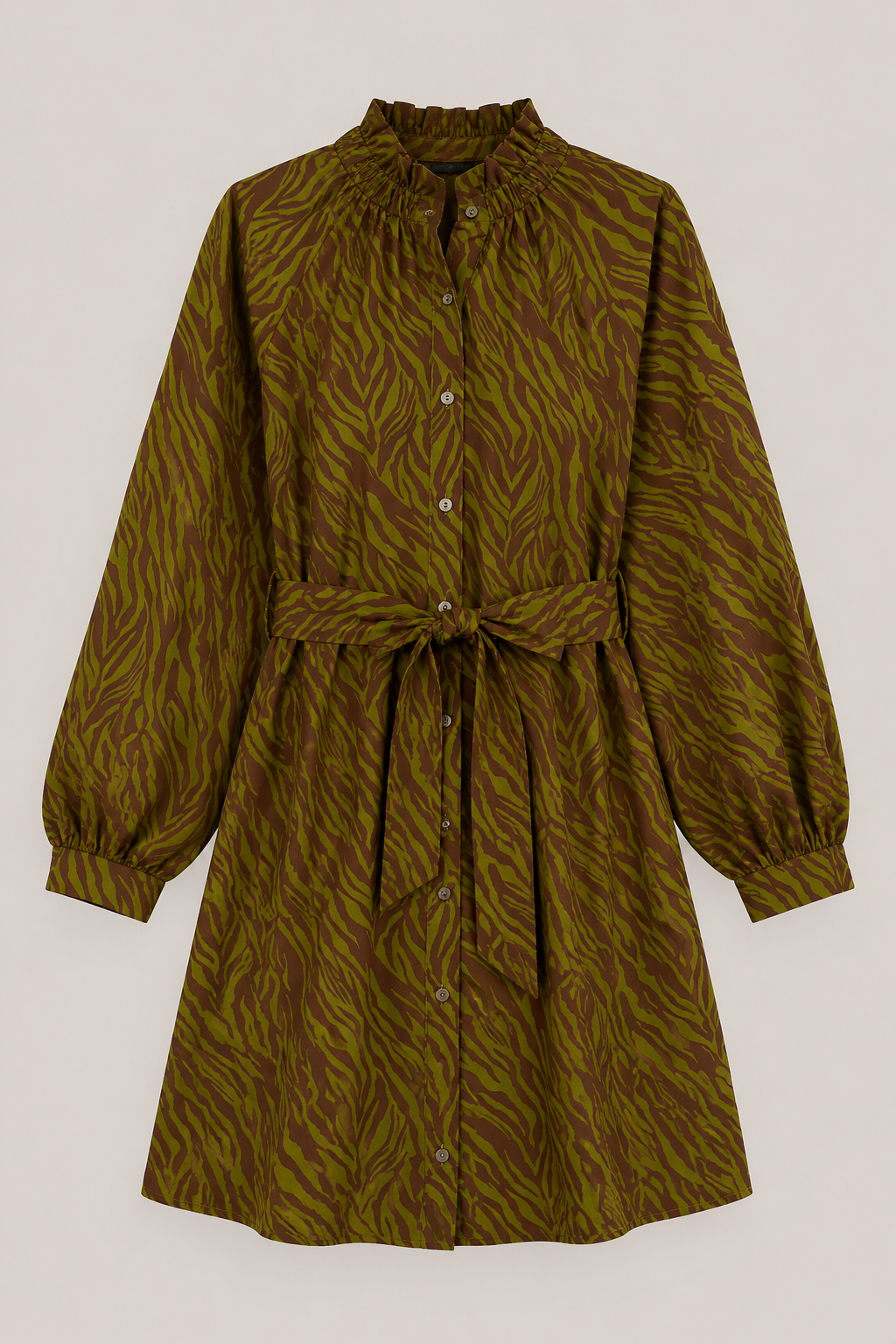 Salado Zebra Belted Mini Dress
