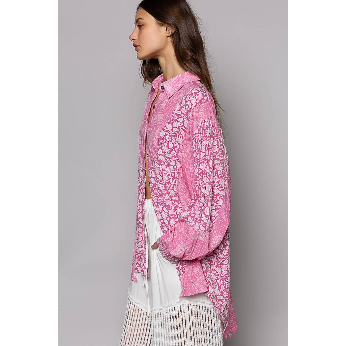 Akerly Oversized Paisley Buttondown
