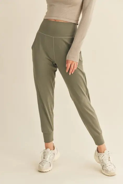 Olive Soft Touch Relaxed Jogger