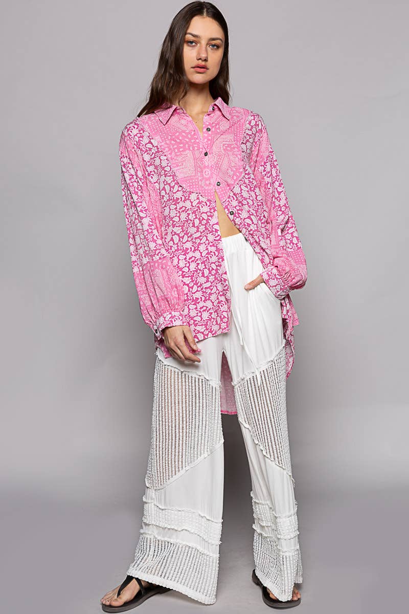 Akerly Oversized Paisley Buttondown