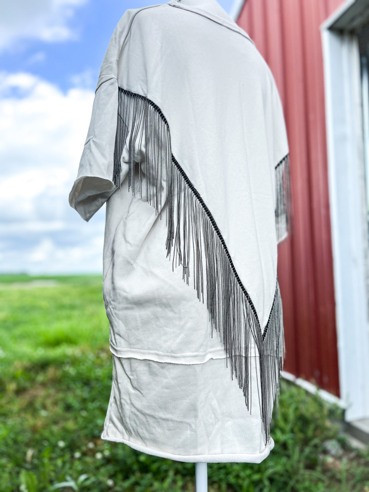 Joaquin Back Fringe Dress