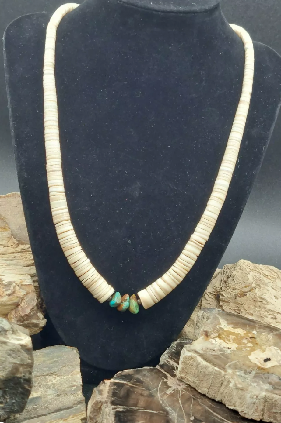 Collana Realizzata Con Coralli E Turchesi E Ferro Di - Foto 3