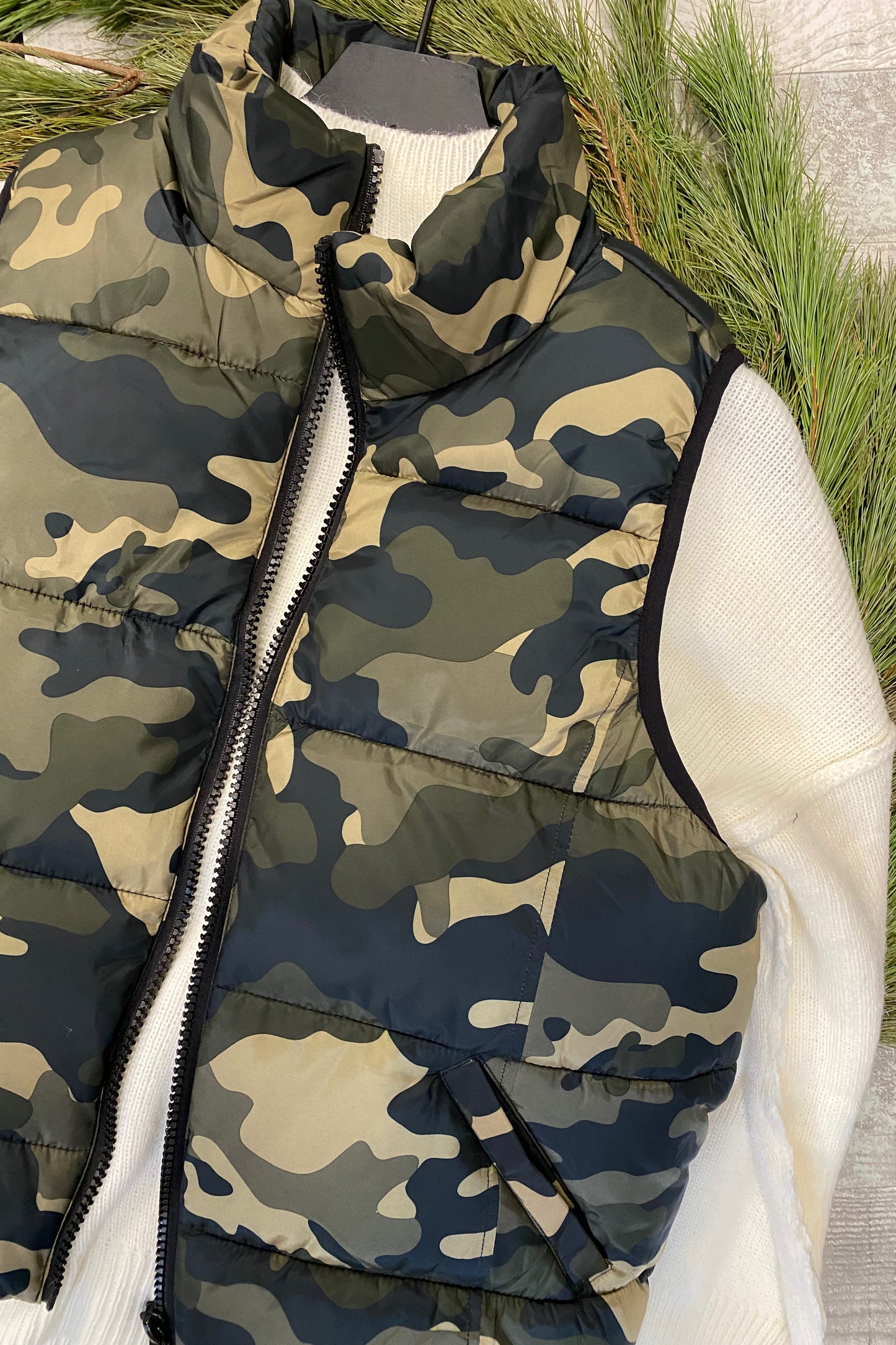 Camo Puffer Vest