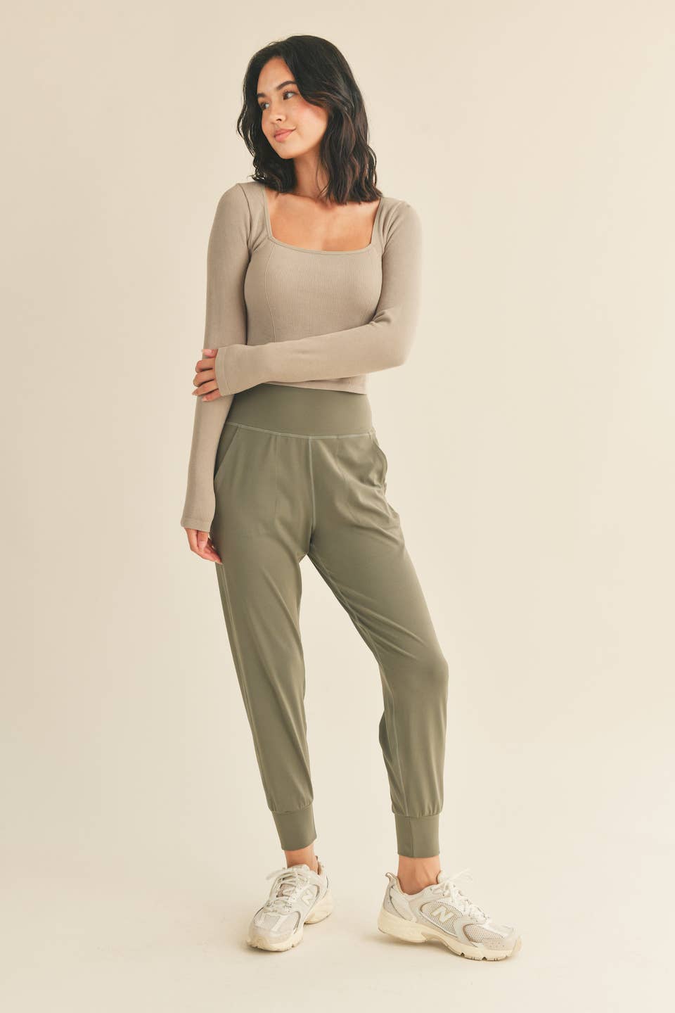 Olive Soft Touch Relaxed Jogger