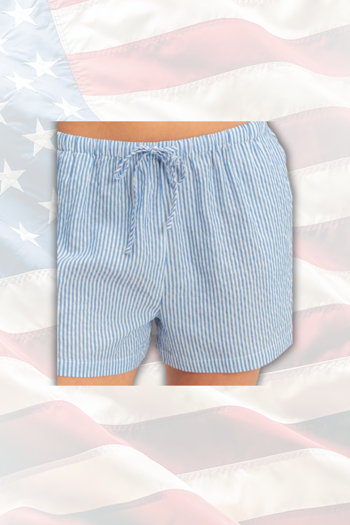 Coastal Seersucker Drawstring Shorts