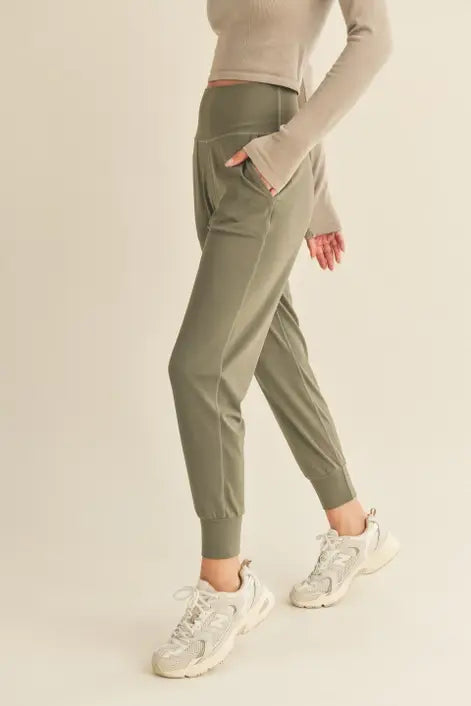 Olive Soft Touch Relaxed Jogger