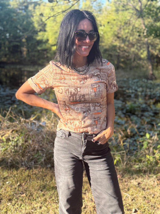Olney Sunset Ranch Knit Tee