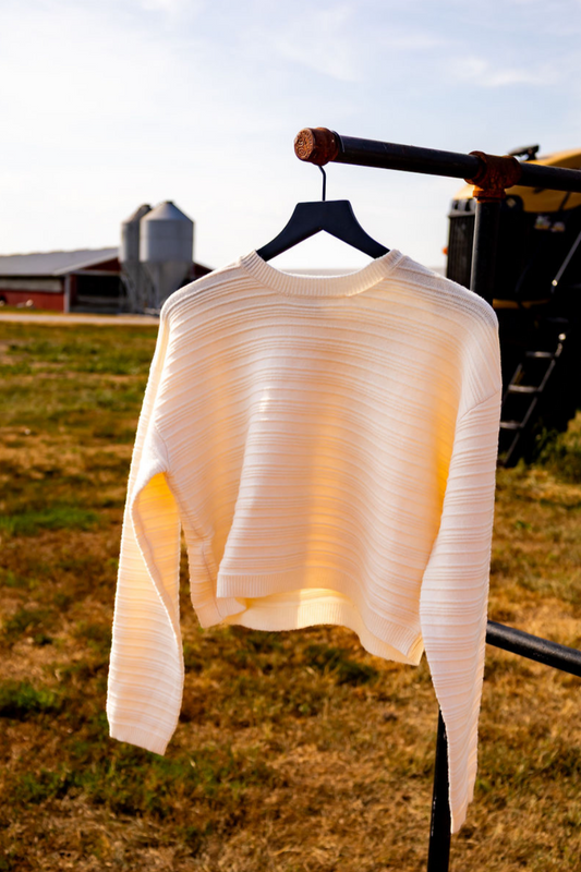 Seguin Cream Bell Sleeve Sweater