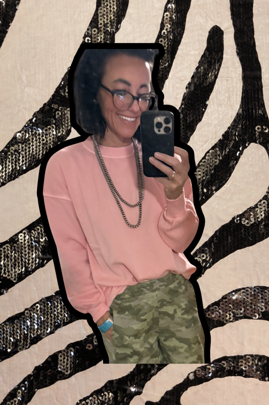 Flagstaff Dark Pink Pigment Dye Fleece Pullover